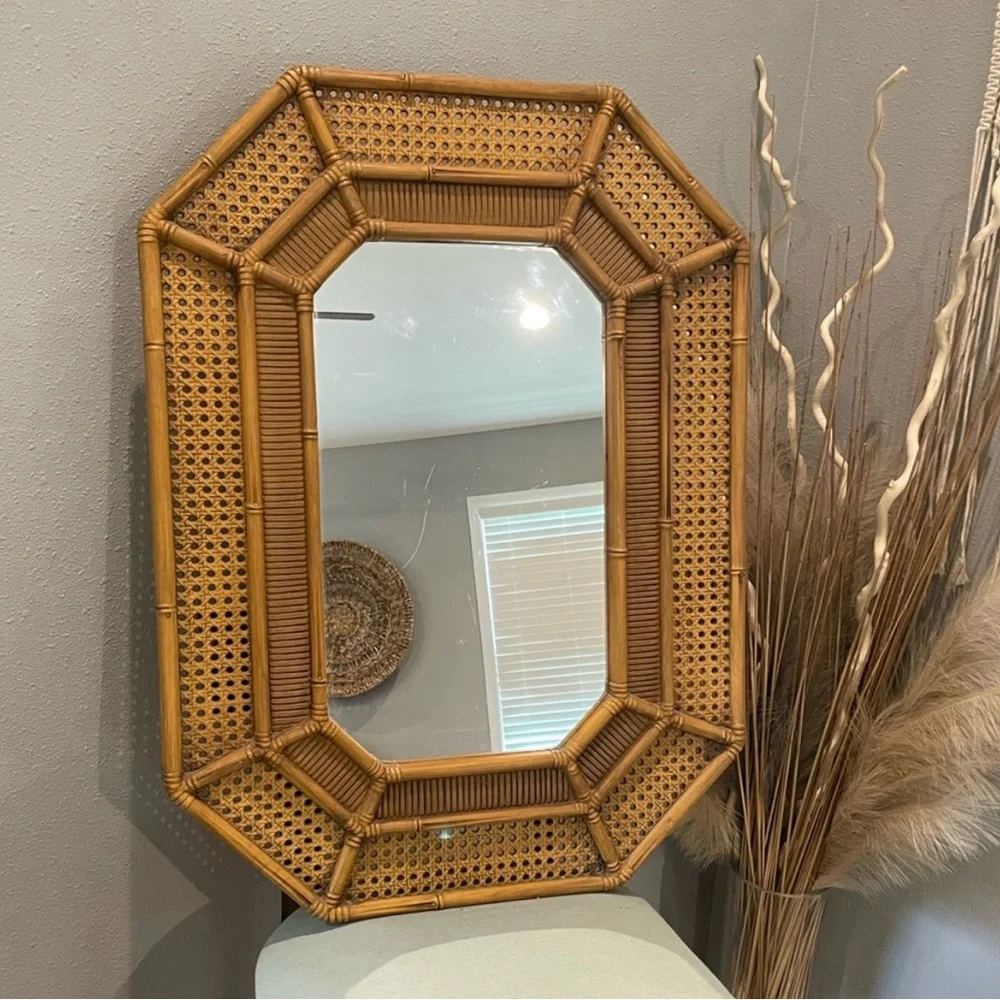 🪞 Vintage MCM Faux Bamboo Mirror 🪞